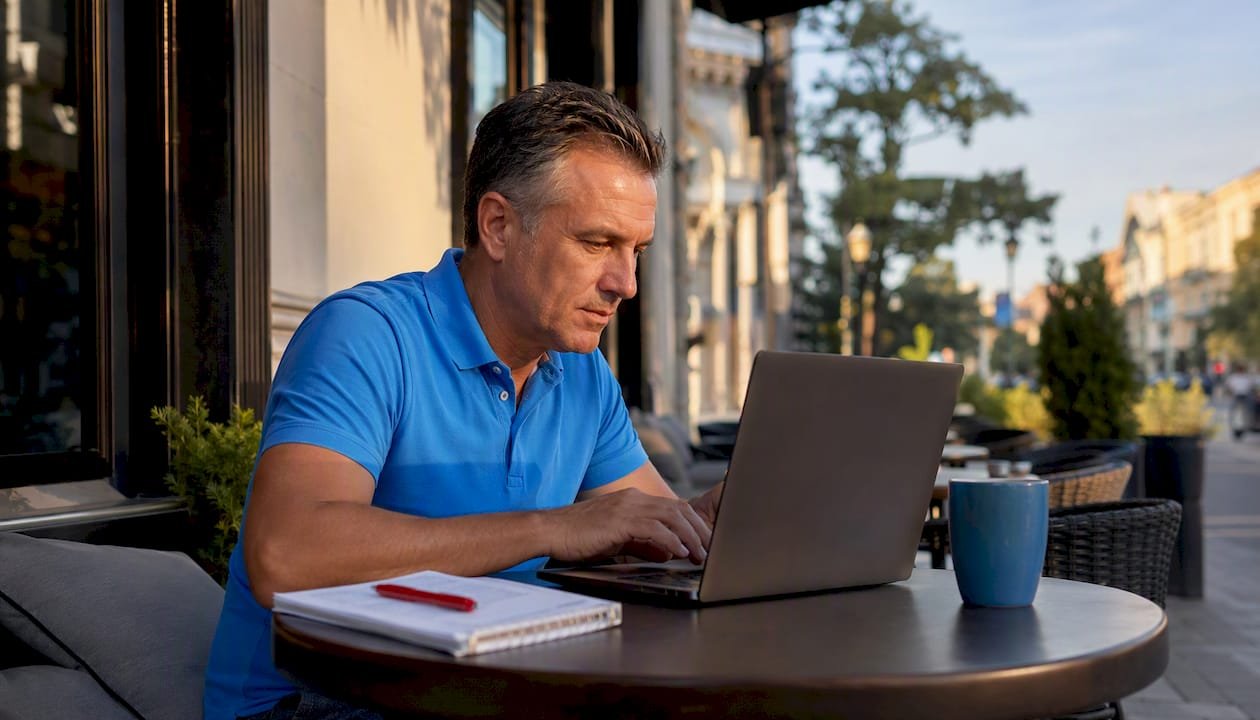 Close-up of hands typing on laptop for live betting