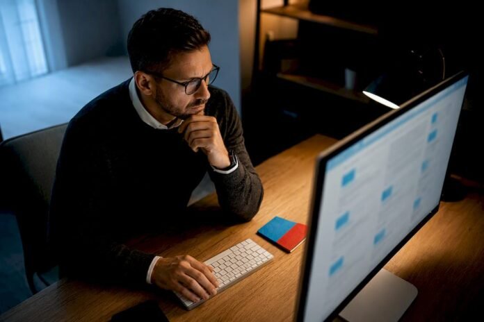 Researcher checking anonymous casino reviews