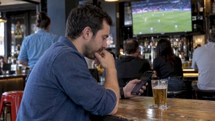 Bettor comparing football match outcomes